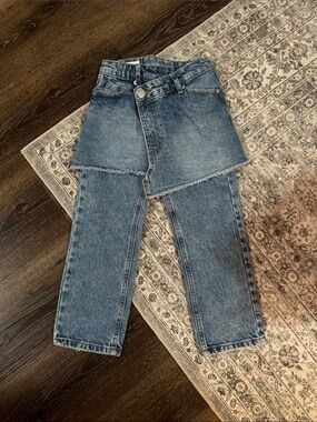 Zara Two-Layer Blue Denim Jeans